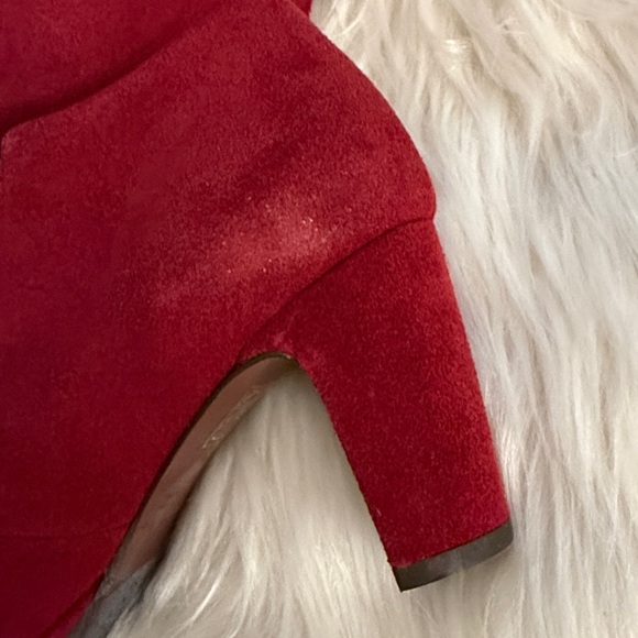 Elegant Chie Mihara Jamara Lace-up Suede Platform Red Wine Ankle Booties🔥 - Picture 3 of 9